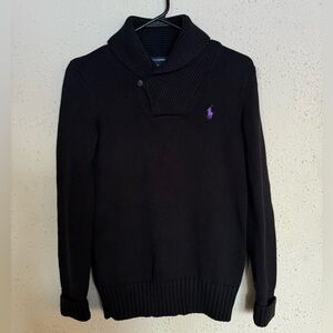 Ralph Lauren Black Shawl Collar Sweater